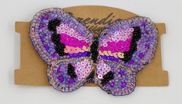 Prendedor mariposa bordada